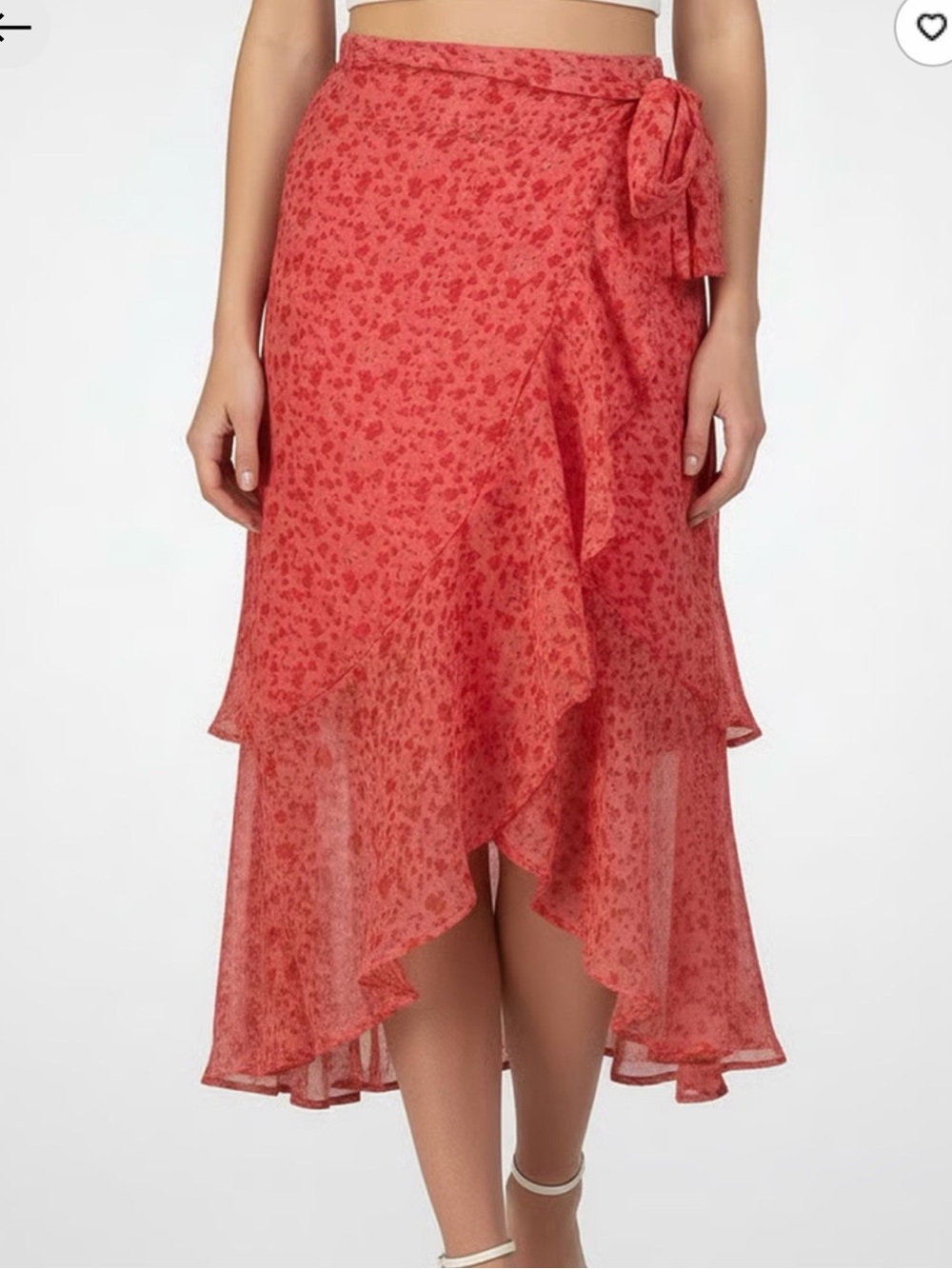 Don’t Call Me Jennyfer Flirty Floral Candelit Style Tiered Wrap Skirt Women’s S